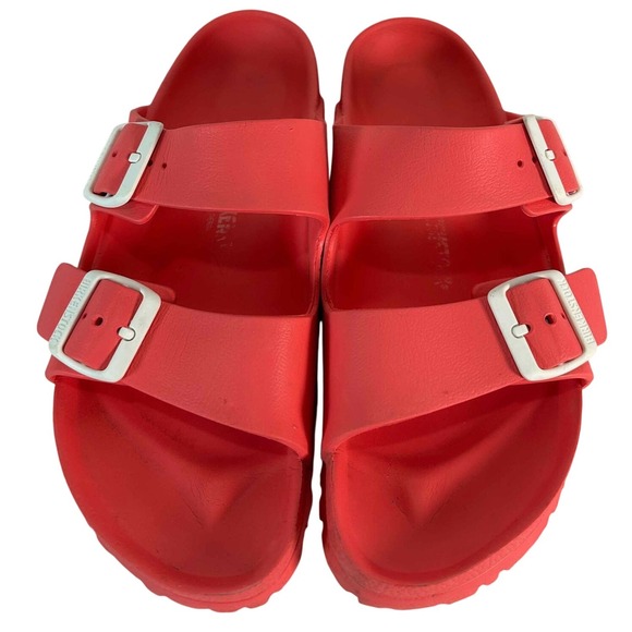 Birkenstock Arizona Essentials Red EVA Sandals Unisex Size 40 US 9-9.5 - Picture 1 of 14